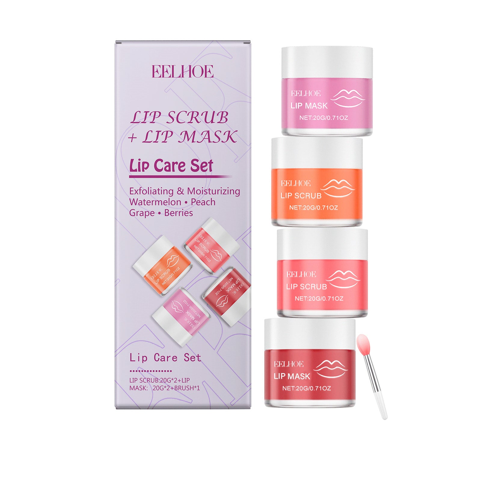 Lip Care Set For Gentle Exfoliation